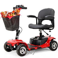 4 Wheel Mobility Scooter Power Folding Travel Wheelchair Scooter With Swivel Seats