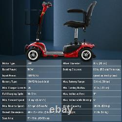 4-Wheel Mobility Scooter Power Travel Scooter Wheelchair Equivalent for Adults