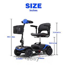4 Wheel Mobility Scooter Wheel Chair Electric Device Compact for Travel Elderly