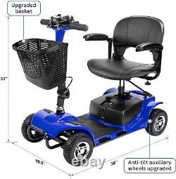 4 Wheel Power Mobility Scooter Heavy Duty Travel Wheel Chair Electric with Light