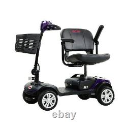 4 Wheel Travel Mobility Scooter Electric Powered Wheelchair 300lbs 15-25KM