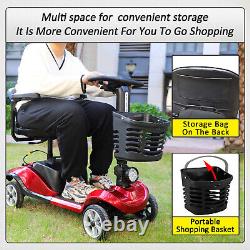 4 Wheels Elderly Seniors Electric Mobility Scooter Powered Wheelchair R Red