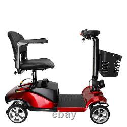 4 Wheels Elderly Seniors Electric Mobility Scooter Powered Wheelchair R Red