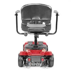 4 Wheels Electric Mobility Scooter Folding Powered Wheelchair 180W Motor, Red