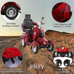 4 Wheels Electric Mobility Scooter Heavy Duty Travel Power Wheel Chairs 3 Speeds