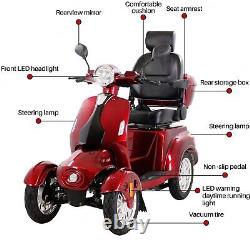 4 Wheels Electric Mobility Scooter Heavy Duty Travel Power Wheel Chairs 3 Speeds