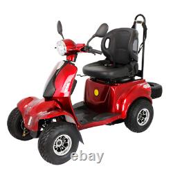 4 Wheels Electric Mobility Scooter Power Wheel Chair 600W Motor Seniors Travel