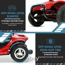 4 Wheels Electric Mobility Scooter Power Wheel Chair Device Compact LED Light