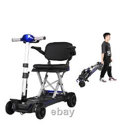 4 Wheels Foldable Travel Mobility Scooter Power Wheelchair Electric Home Travel