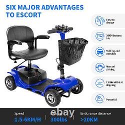 4 Wheels Folding Mobility Scooter Heavy Duty Electric Wheelchair All Terrain New