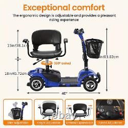 4 Wheels Folding Mobility Scooter Heavy Duty Electric Wheelchair All Terrain New