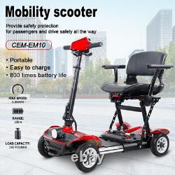 4 Wheels Folding Mobility Scooters Power Wheelchairs Electric Long Range Travel