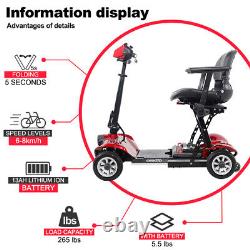 4 Wheels Folding Mobility Scooters Power Wheelchairs Electric Long Range Travel