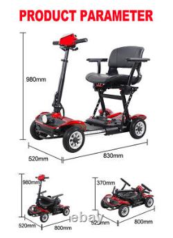 4 Wheels Folding Mobility Scooters Power Wheelchairs Electric Long Range Travel