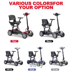 4 Wheels Folding Mobility Scooters Power Wheelchairs Electric Long Range Travel