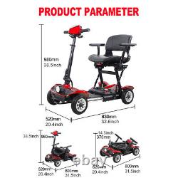 4 Wheels Folding Mobility Scooters Power Wheelchairs Electric Long Range Travel