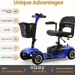 4 Wheels Mobility Scooter 200W Heavy Duty Electric Wheelchair All Terrain Travel