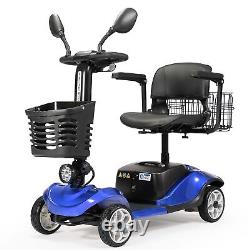 4 Wheels Mobility Scooter Folding Electric Power Wheelchair Seat 18 in Wide US