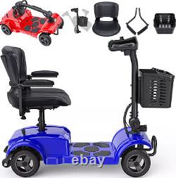 4 Wheels Mobility Scooter Power FoldingTravel Wheelchair Scooter With Swivel Seats