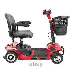 4 Wheels Mobility Scooter Power Wheel Chair Electric Device Compact Adult Travel
