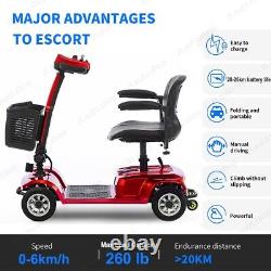 4 Wheels Mobility Scooter Power Wheel Chair Electric Device Compact Seniors US