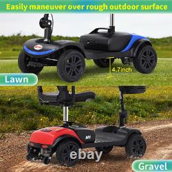 4 Wheels Mobility Scooter Power Wheel Chair Electric Device Compact With Side Bag