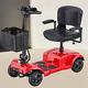 4 Wheels Mobility Scooter Power Wheel Chair Electric Device Compact For Travel