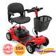 4 Wheels Mobility Scooter Power Wheel Chair Electric Device Compact Rechargeable