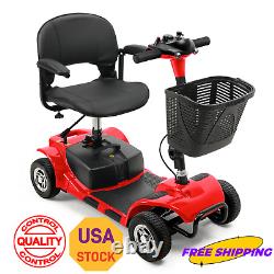 4 Wheels Mobility Scooter Power Wheel Chair Electric Device Compact rechargeable