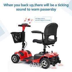 4 Wheels Mobility Scooter Power Wheel Chair Electric Device Compact rechargeable