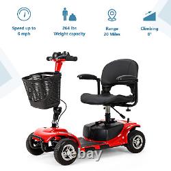 4 Wheels Mobility Scooter Power Wheel Chair Electric Device Compact rechargeable