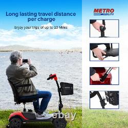 4 Wheels Mobility Scooter Power Wheel chair Electric Device Compact for Travel