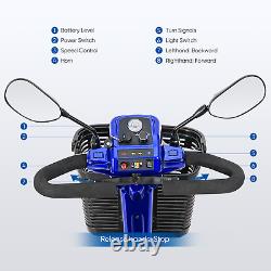 4 Wheels Mobility Scooter Power Wheelchair Electric Device Compact For Elderly