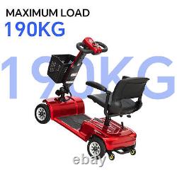 4 Wheels Mobility Scooter Power Wheelchair Folding Electric Scooters Home TravT0