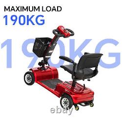 4 Wheels Mobility Scooter Power Wheelchair Folding Electric Scooters Home Trave6
