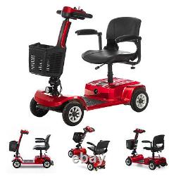 4 Wheels Mobility Scooter Power Wheelchair Folding Electric Scooters Home TravpF
