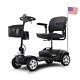 4 Wheels Mobility Scooter Wheelchair Folding Electric Scooters Home Travel Black