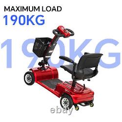 4 Wheels Portable Folding Electric Travel Scooter Power Wheelchair ScootergHX9