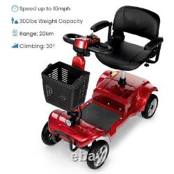 4 Wheels Powered Electric Mobility Scooter Foldable Wheelchair for Home & Travel