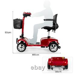 4 Wheels Powered Electric Mobility Scooter Foldable Wheelchair for Home & Travel