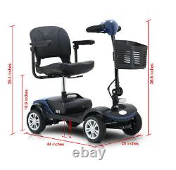 4 wheel Electric Power Mobility Scooter Transport Travel Wheel Chair Lightweight