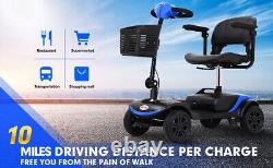 4 wheel Electric Power Mobility Scooter Travel WheelChair Easy Ride for Senior