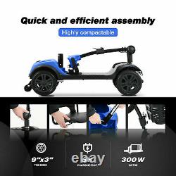 4-wheel Powered Mobility Scooter Electric Wheelchair Collapsible Compact Duty US