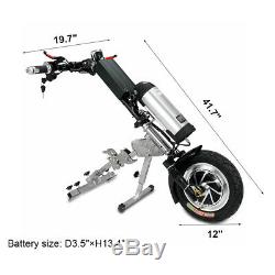 48V/350W 10Ah Attachable Electric Handcycle Scooter Handbike Wheelchair NEW