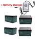 4x 12v 12ah 6-dzm-12 Battery 48v Charger For Scooter Electric Bicycle Wheelchair