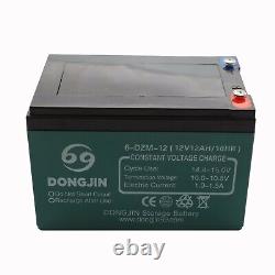 4x 12V 12Ah 6-DZM-12 Battery 48V Charger for Scooter Electric Bicycle Wheelchair