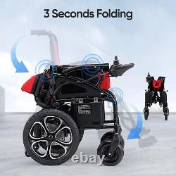 500W All Terrain Electric Wheelchair Heavy Duty Foldable Portable Adult Seniors