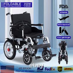 500W Dual Motor Folding Electric Wheelchair Motorized Wheelchair Support 330lbs