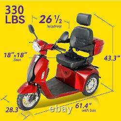 800W 3 Wheels Mobility Scooter 60V 20AH Battery Motor Wheelchair for Senior