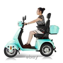 800W 4 Wheel Mobility Scooters 500lbs Reclinable Chair All Terrain Senior Adults